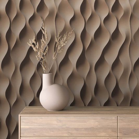Papier Peint 3D Ondulations Design Luxueux et Moderne