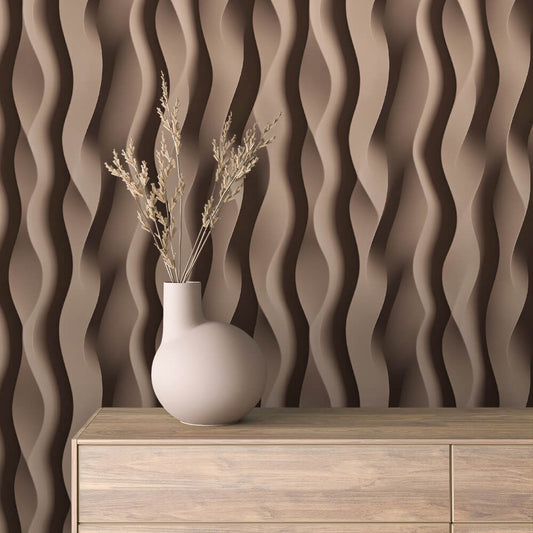 Papier Peint 3D Ondulations Design Luxueux et Moderne