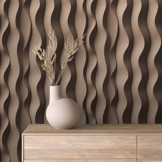 Papier Peint 3D Ondulations Design Luxueux et Moderne