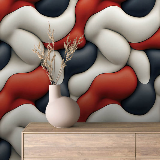 Papier Peint 3D Ondulations Design Luxueux et Moderne