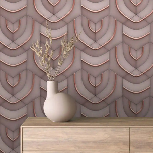 Papier Peint 3D Spirale Géométrique Effet Luxueux et Moderne