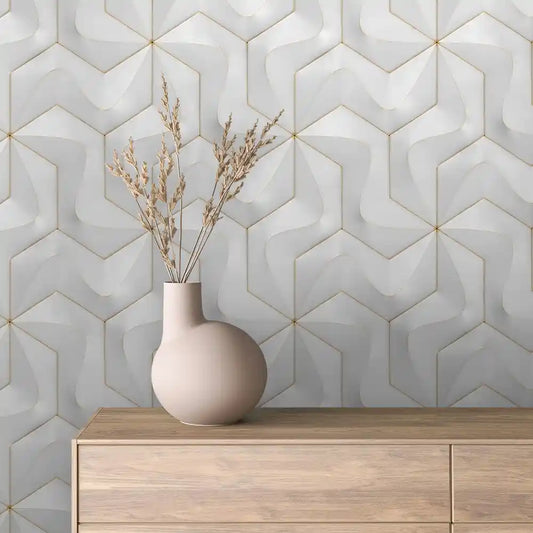Papier Peint 3D Géométrique Moderne Design Minimaliste Élégant