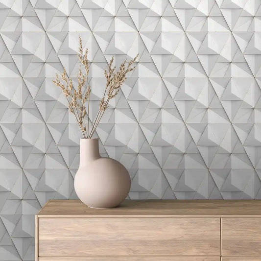 Papier Peint 3D Géométrique Moderne Design Minimaliste Élégant