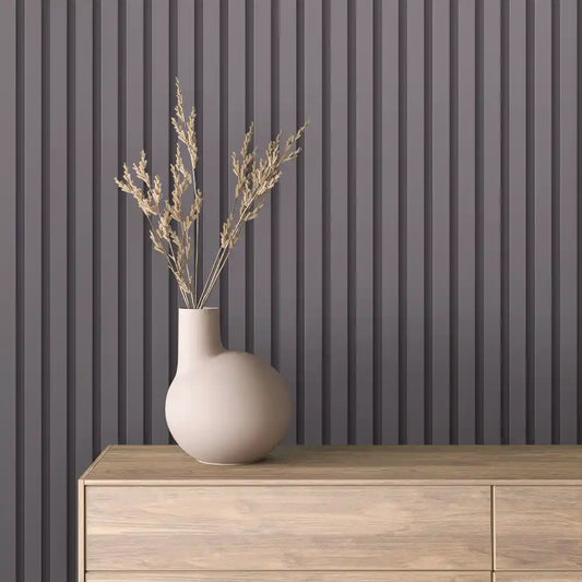 Papier Peint Lattes de Bois Naturel Effet Mur 3D Moderne