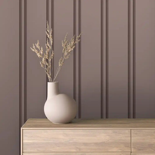 Papier Peint Lattes de Bois Naturel Effet Mur 3D Moderne