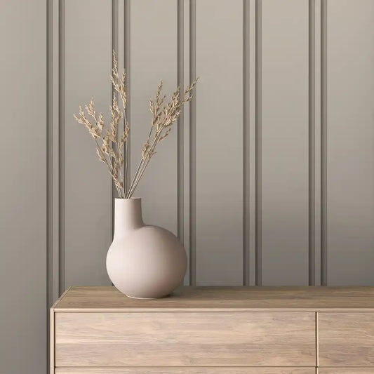 Papier Peint Lattes de Bois Naturel Effet Mur 3D Moderne