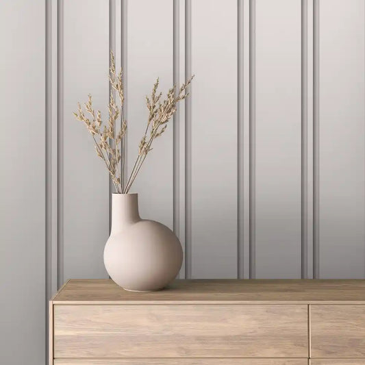 Papier Peint Lattes de Bois Naturel Effet Mur 3D Moderne