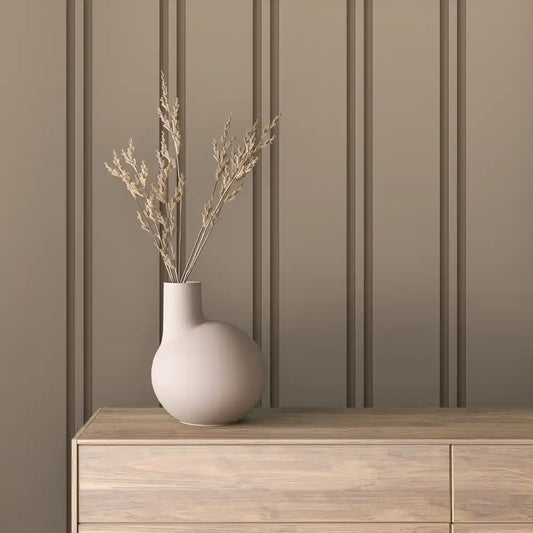Papier Peint Lattes de Bois Naturel Effet Mur 3D Moderne