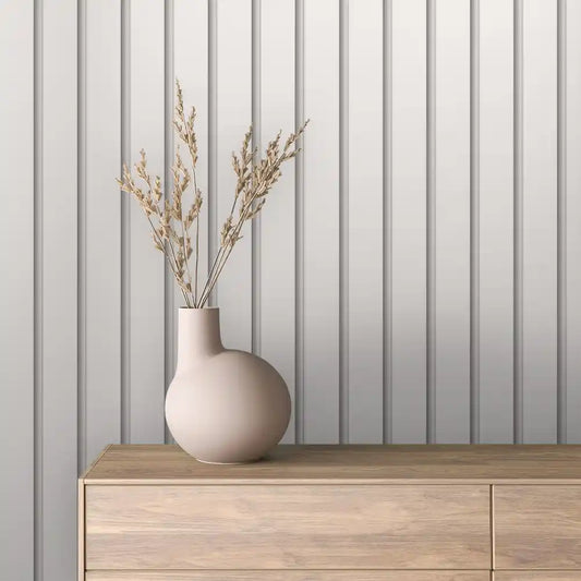 Papier Peint Lattes de Bois Naturel Effet Mur 3D Moderne
