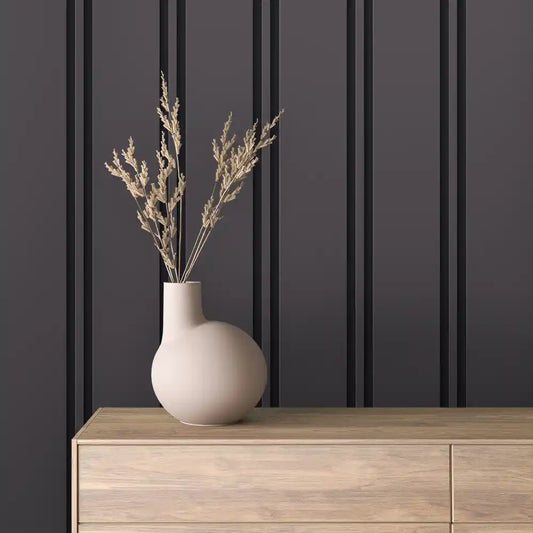 Papier Peint Lattes de Bois Naturel Effet Mur 3D Moderne