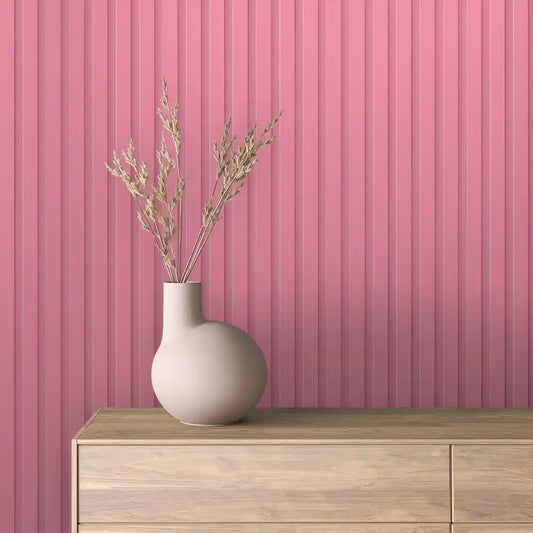 Papier Peint Lattes de Bois Naturel Effet Mur 3D Moderne