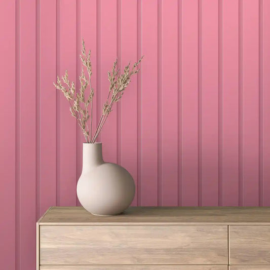 Papier Peint Lattes de Bois Naturel Effet Mur 3D Moderne