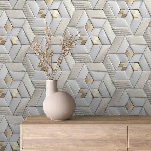 Papier Peint 3D Géométrique Moderne Design Minimaliste Élégant