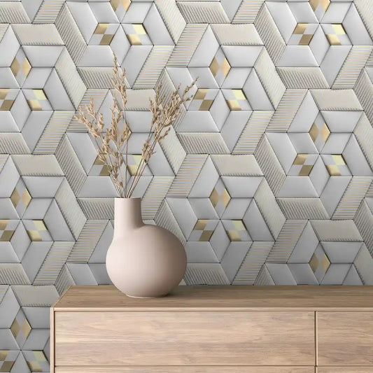 Papier Peint 3D Géométrique Moderne Design Minimaliste Élégant