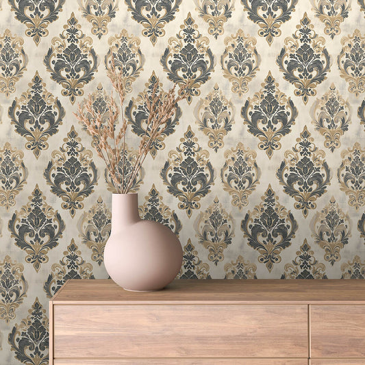 Papier Peint Baroque Motif Classique Royal