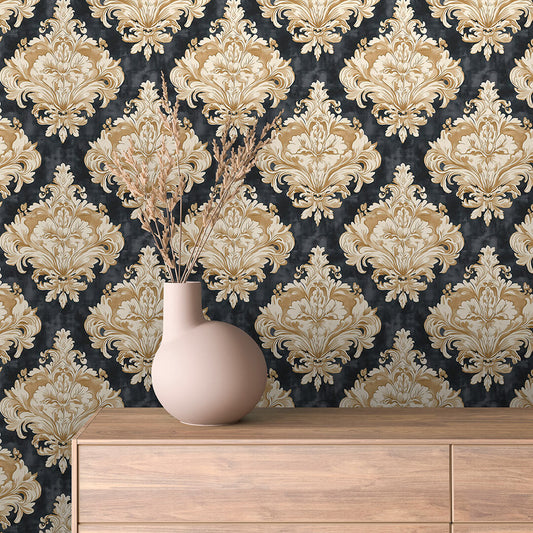Papier Peint Baroque Motif Classique Royal