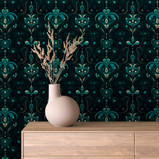 Papier Peint Baroque Motif Classique Royal