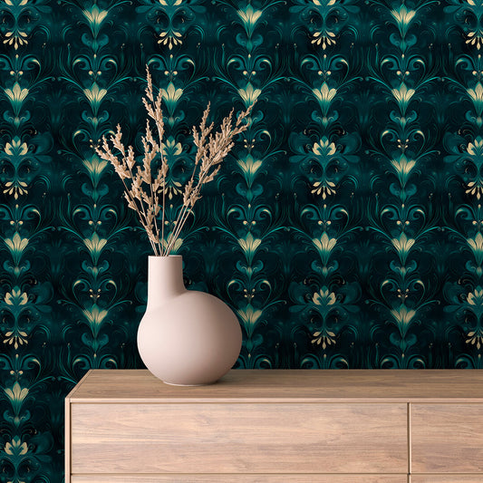 Papier Peint Baroque Motif Classique Royal