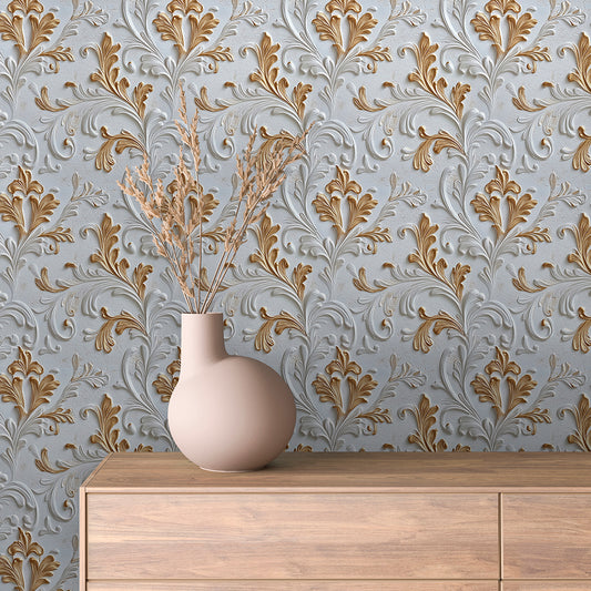 Papier Peint Baroque Motif Classique Royal