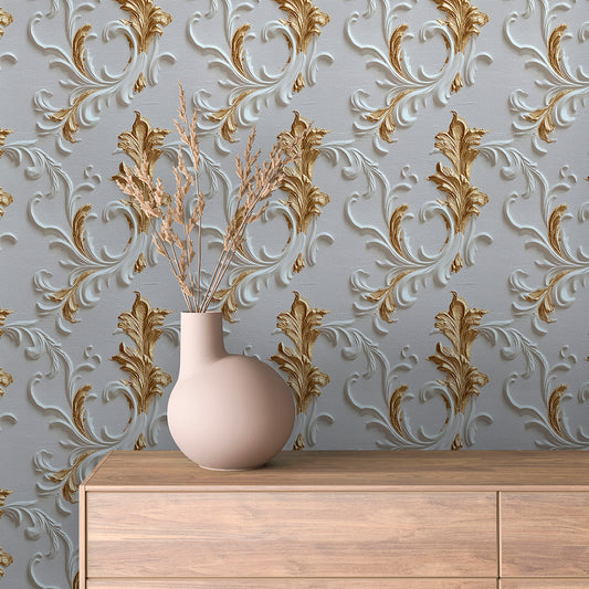 Papier Peint Baroque Motif Classique Royal