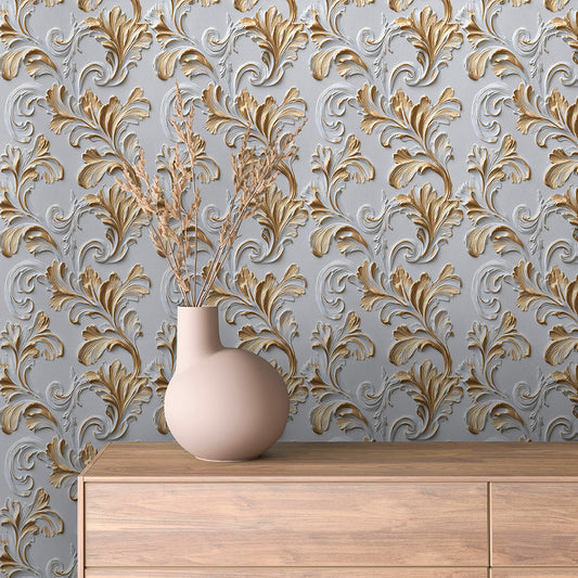 Papier Peint Baroque Motif Classique Royal