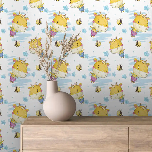 Papier Peint Enfant Univers Espace Motifs Ludiques et Colorés