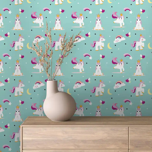 Papier Peint Enfant Univers Espace Motifs Ludiques et Colorés