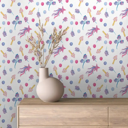Papier Peint Enfant Univers Espace Motifs Ludiques et Colorés