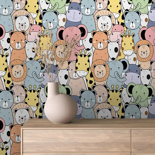 Papier Peint Enfant Univers Espace Motifs Ludiques et Colorés