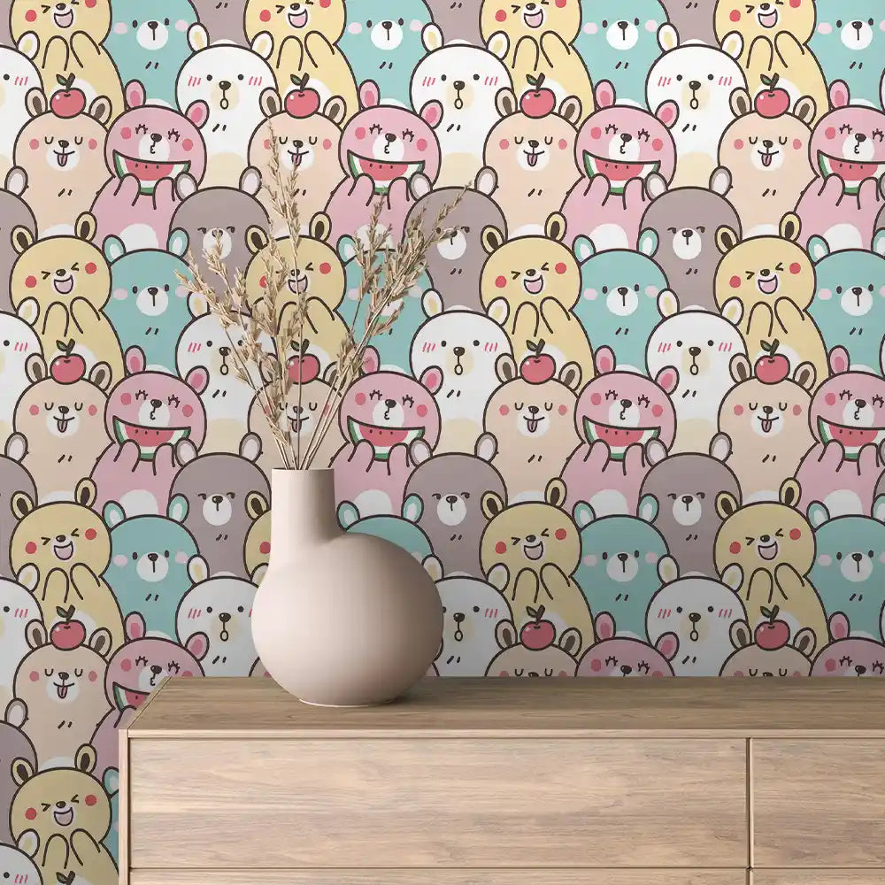 Papier Peint Enfant Univers Espace Motifs Ludiques et Colorés