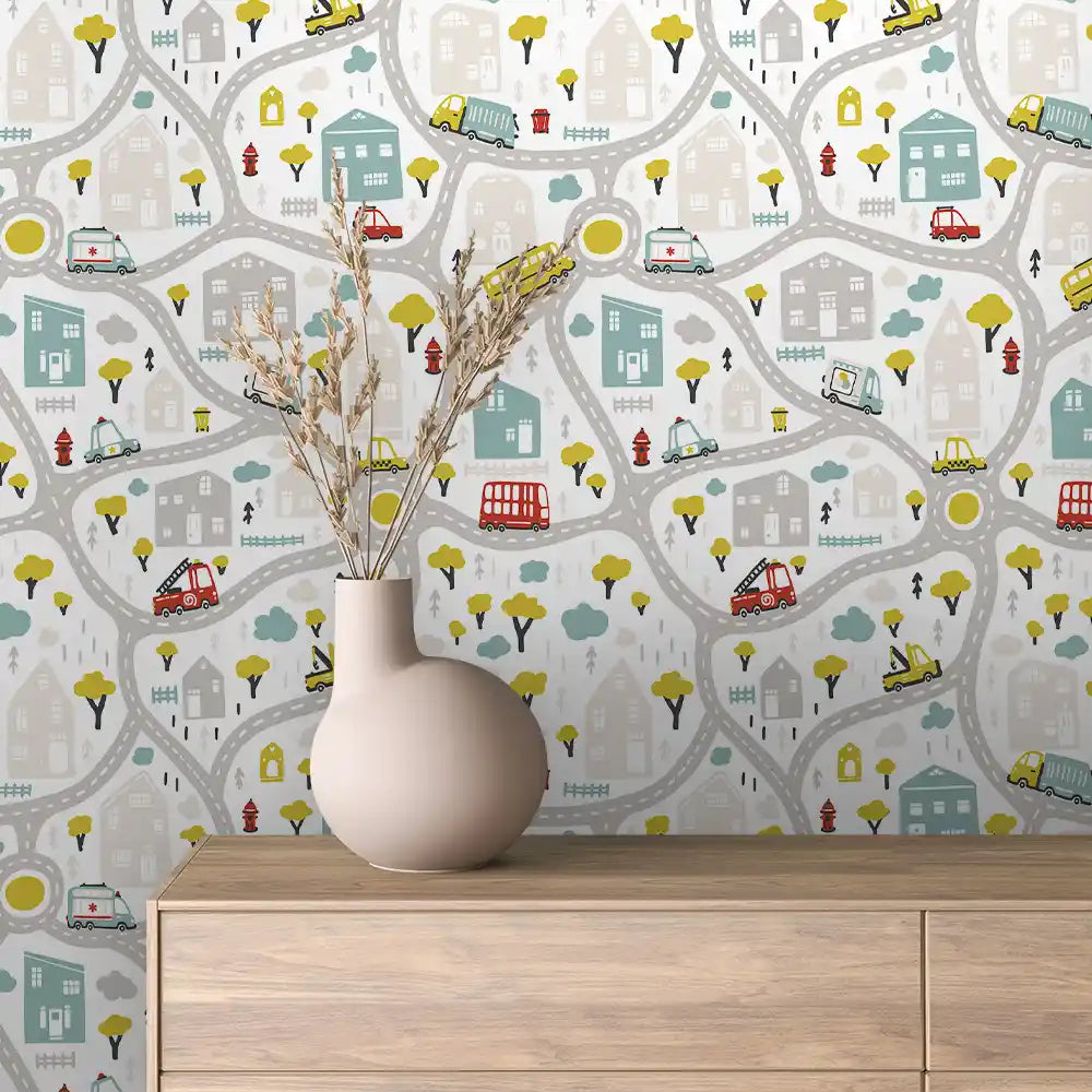 Papier Peint Enfant Univers Espace Motifs Ludiques et Colorés
