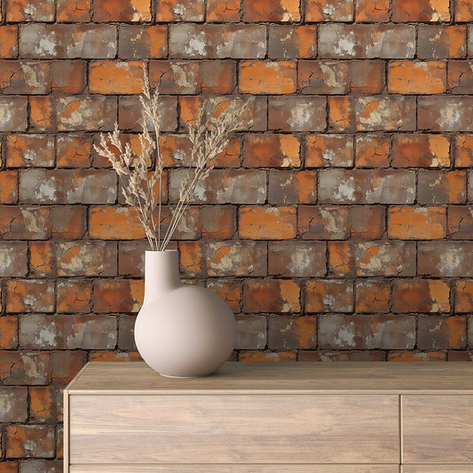 Papier Peint Effet Brique Style Industriel Moderne