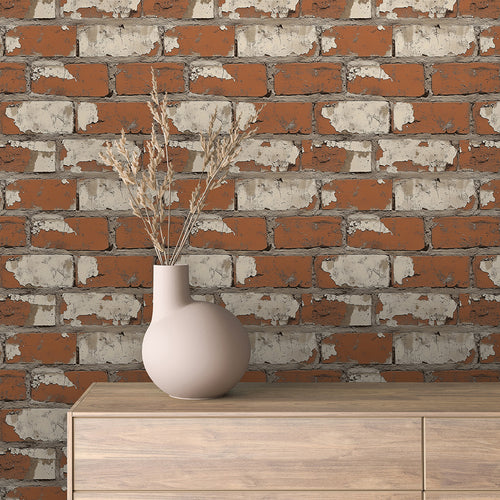 Papier Peint Effet Brique Style Industriel Moderne