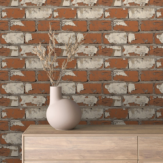 Papier Peint Effet Brique Style Industriel Moderne