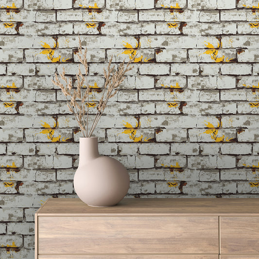 Papier Peint Effet Brique Style Industriel Moderne