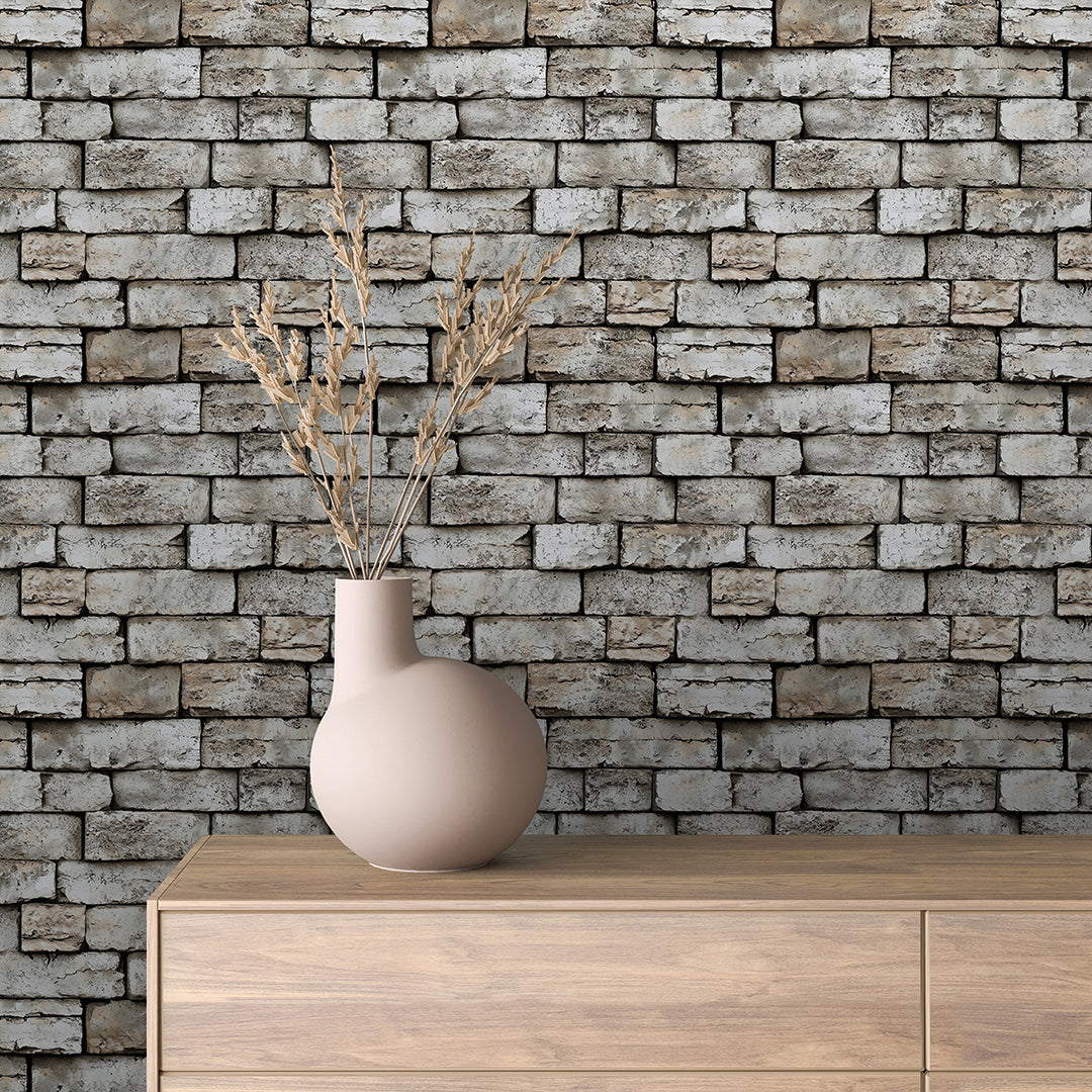 Papier Peint Effet Brique Style Industriel Moderne