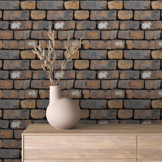 Papier Peint Effet Brique Style Industriel Moderne