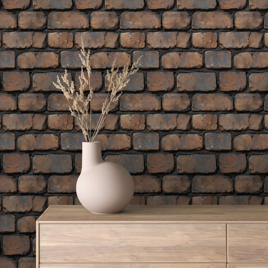 Papier Peint Effet Brique Style Industriel Moderne