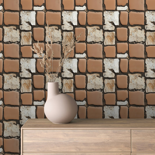 Papier Peint Effet Brique Style Industriel Moderne