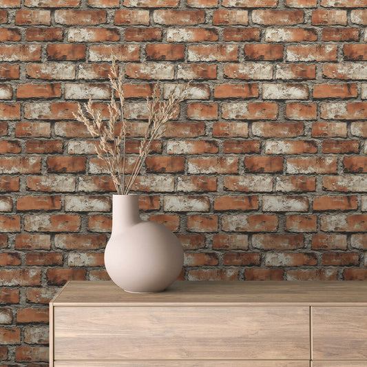 Papier Peint Effet Brique Style Industriel Moderne