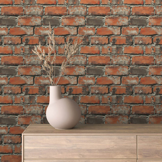 Papier Peint Effet Brique Style Industriel Moderne