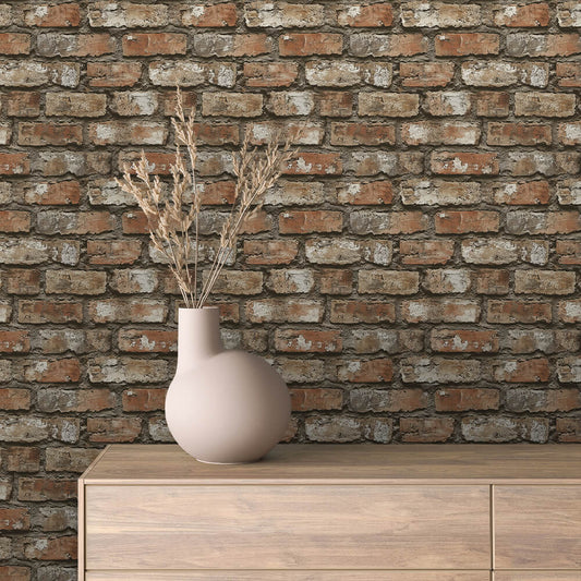 Papier Peint Effet Brique Style Industriel Moderne