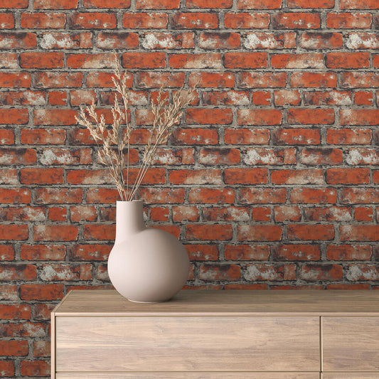 Papier Peint Effet Brique Style Industriel Moderne