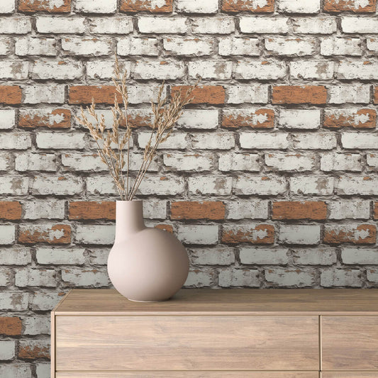 Papier Peint Effet Brique Style Industriel Moderne