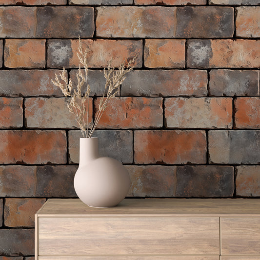 Papier Peint Effet Brique Style Industriel Moderne