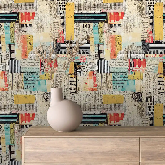 Papier Peint Graffiti Urbain Multicolore Style Street Art Dynamique