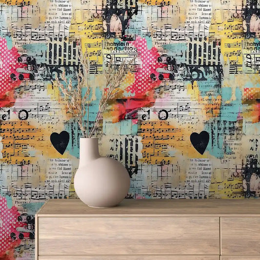 Papier Peint Graffiti Urbain Multicolore Style Street Art Dynamique