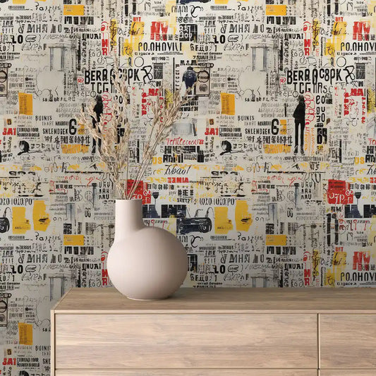 Papier Peint Graffiti Urbain Multicolore Style Street Art Dynamique