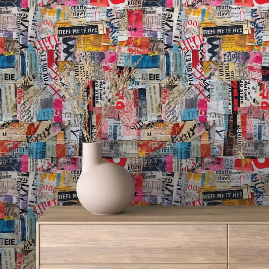 Papier Peint Graffiti Urbain Multicolore Style Street Art Dynamique