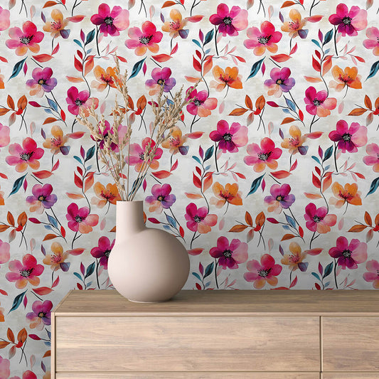 Papier Peint Floral Aquarelle Élégance Douce et Naturelle